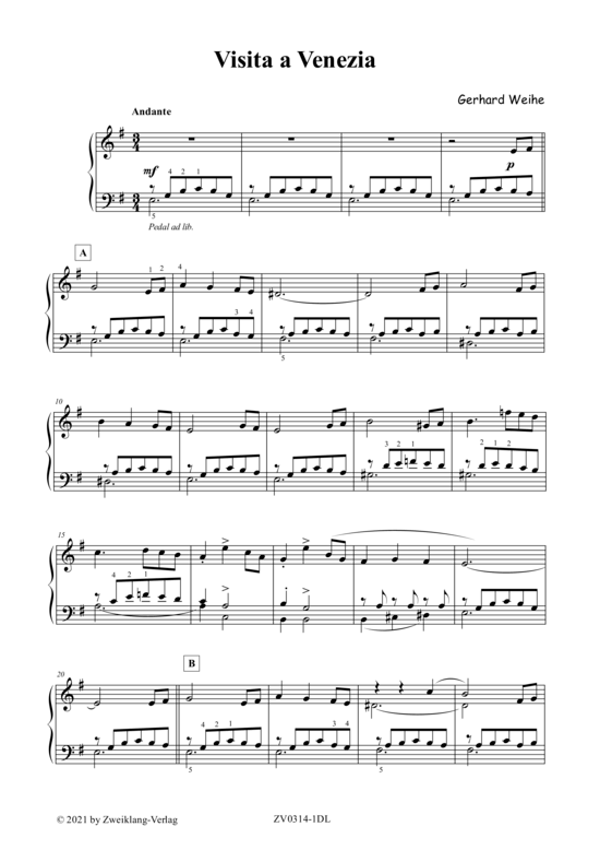 gallery: Visita a Venezia , , Klavier Solo