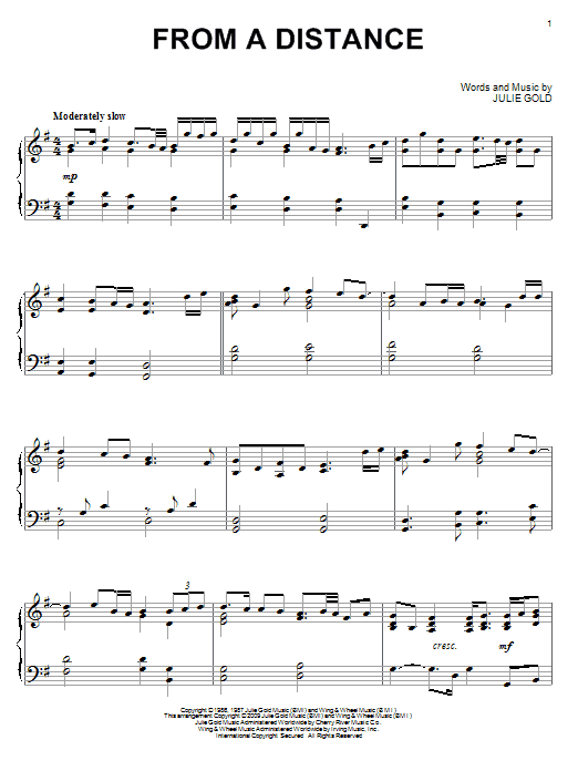 Product gallery: Page 1 of 1 From A Distance, Bette Midler