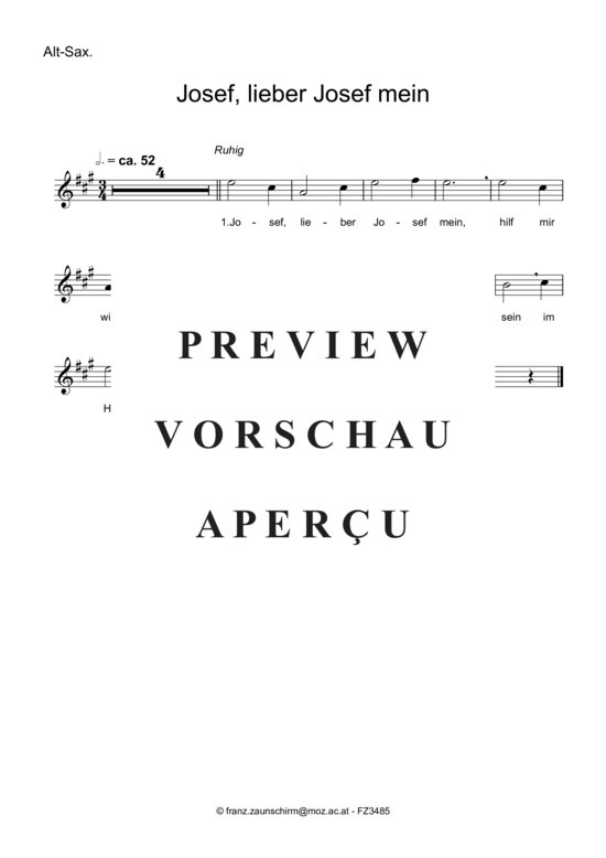 Product gallery: Page 4 of 5 Josef, lieber Josef mein , , (alto saxophone + piano)
