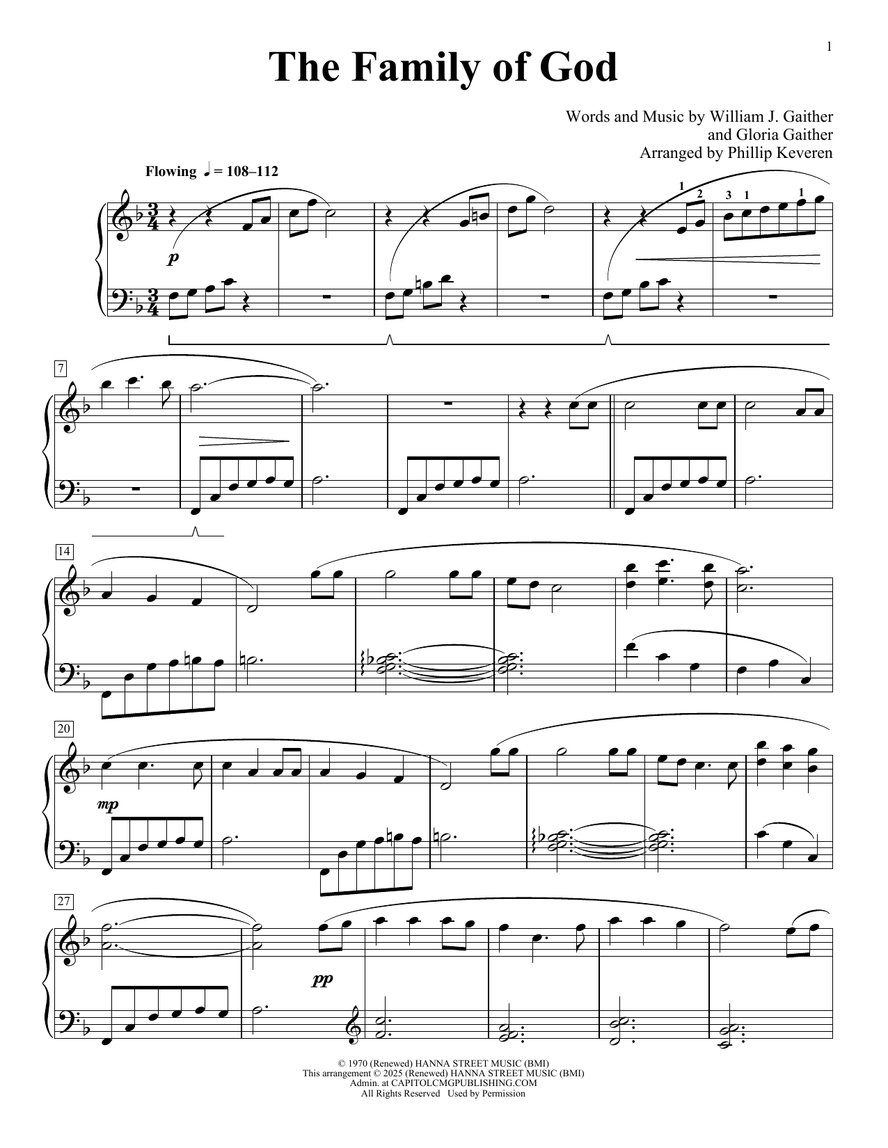 Produktgalerie: Seite 1 von 1 The Family Of God (arr. Phillip Keveren), Gloria Gaither, Klavier