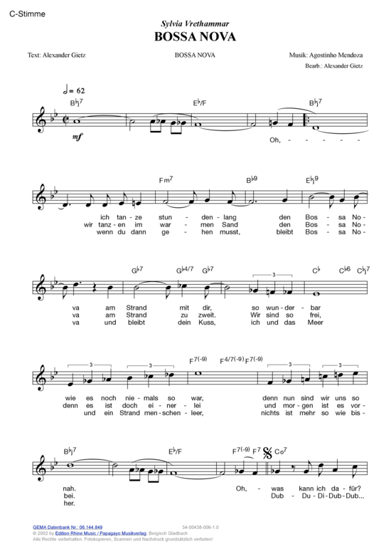 Produktbild zu: Bossa Nova Sylvia Vrethammar