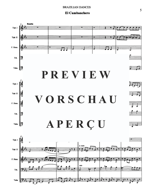 Produktgalerie: Seite 8 von 11 Brazilian Dances, , Blechbläserquintett