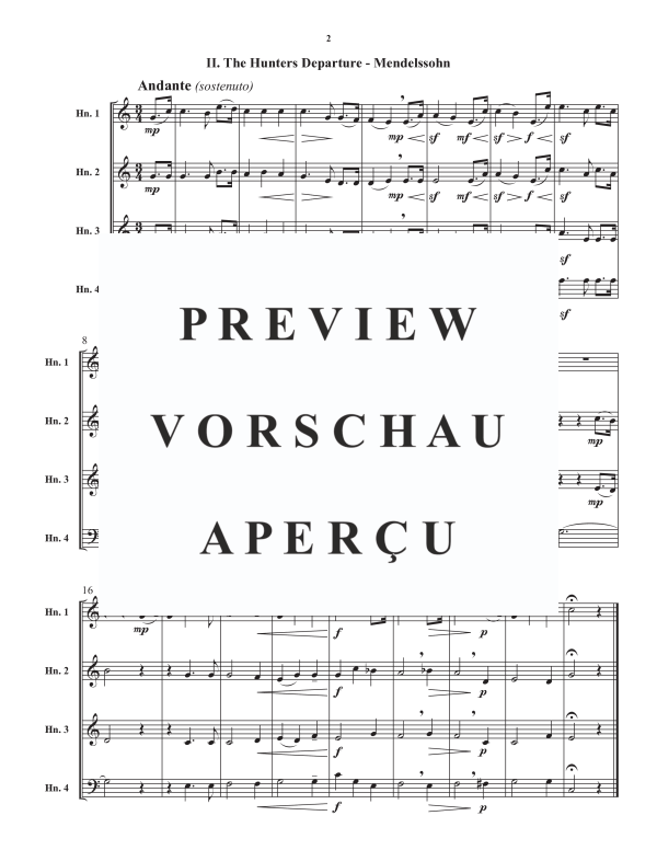 Product gallery: Page 4 of 9 Three Hunting Songs, , Horn Quartet