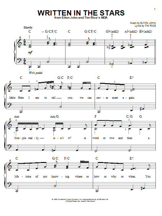 Produktbild zu: Written In The Stars (from Aida)