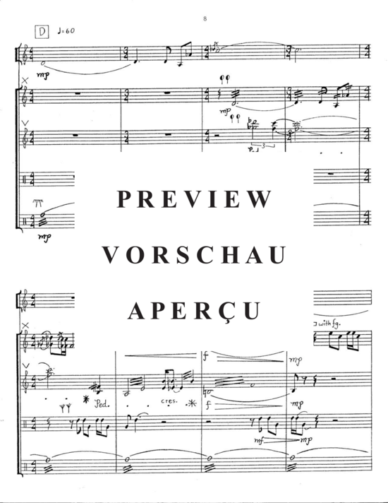 Product gallery: Page 12 of 21 Coexistence , , (clarinet solo and 4 percussionists)