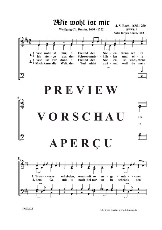 Product gallery: Page 2 of 3 Wie wohl ist mir (BWV 517) , , (mixed choir)