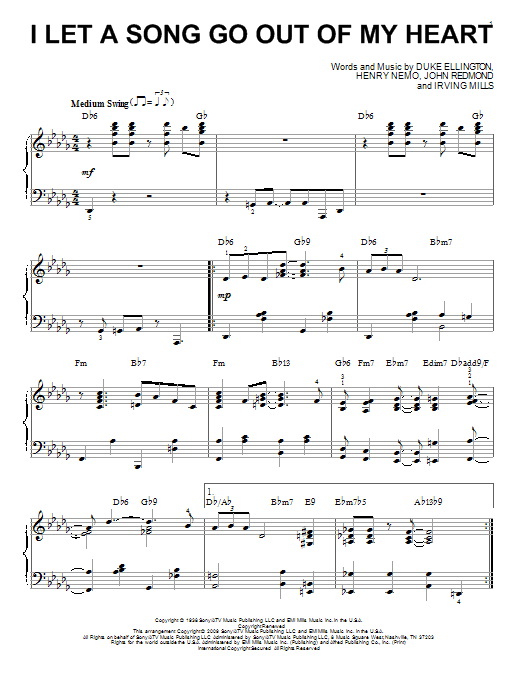 Product gallery: Page 1 of 1 I Let A Song Go Out Of My Heart (arr. Brent Edstrom), Duke Ellington