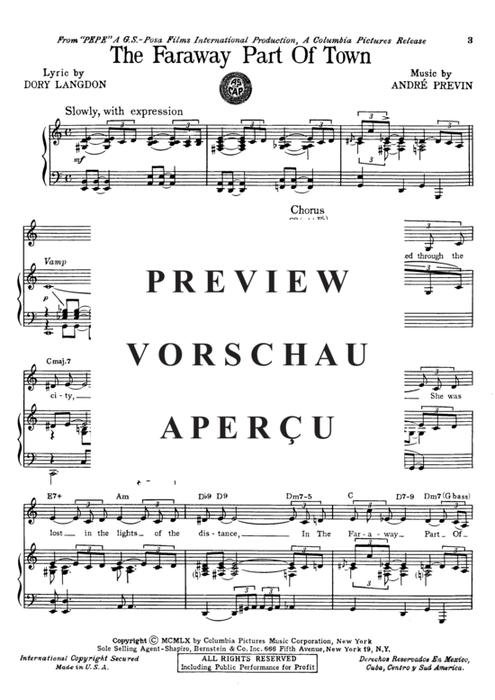 Produktgalerie: Seite 3 von 8 The Faraway Part Of Town , Soundtrack, Klavier und Gesang