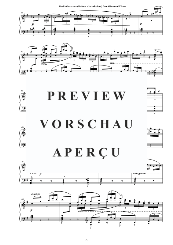 Produktgalerie: Seite 7 von 11 Ouvertüre (Sinfonia e Introduzione) aus Giovanna d'Arco - Klavier Version, , Klavier Solo