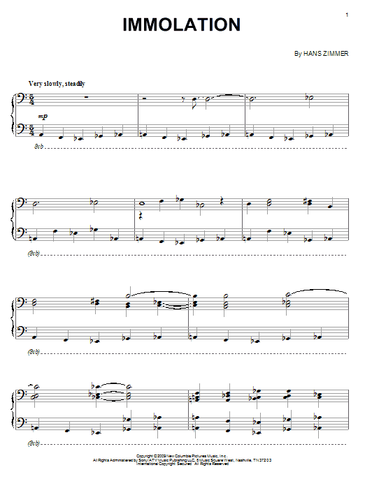 Product gallery: Page 1 of 1 Immolation, Hans Zimmer
