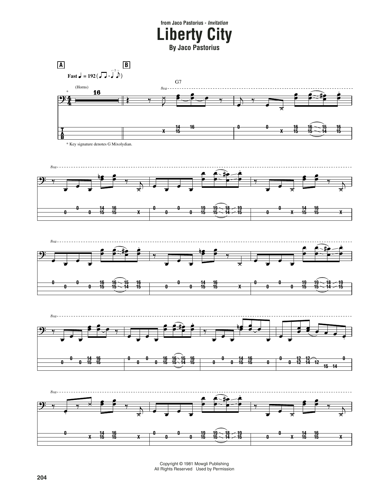 Produktgalerie: Seite 1 von 1 Liberty City, Jaco Pastorius, E-Bass