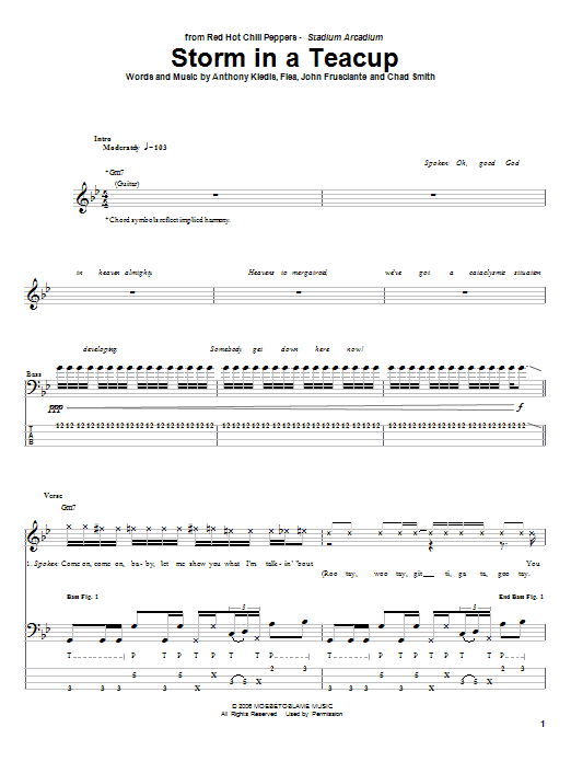 Produktgalerie: Seite 1 von 1 Storm In A Teacup, Red Hot Chili Peppers, E-Bass