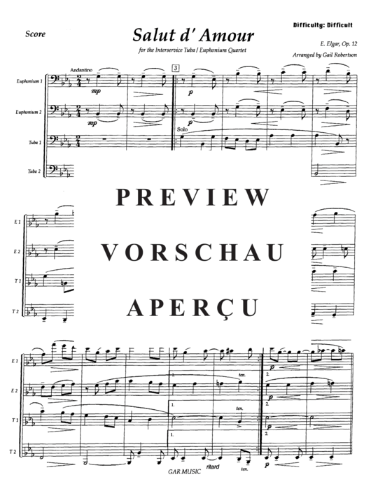 Product gallery: Page 3 of 18 Salut d´Amour , , (Tuba Quartett EETT)