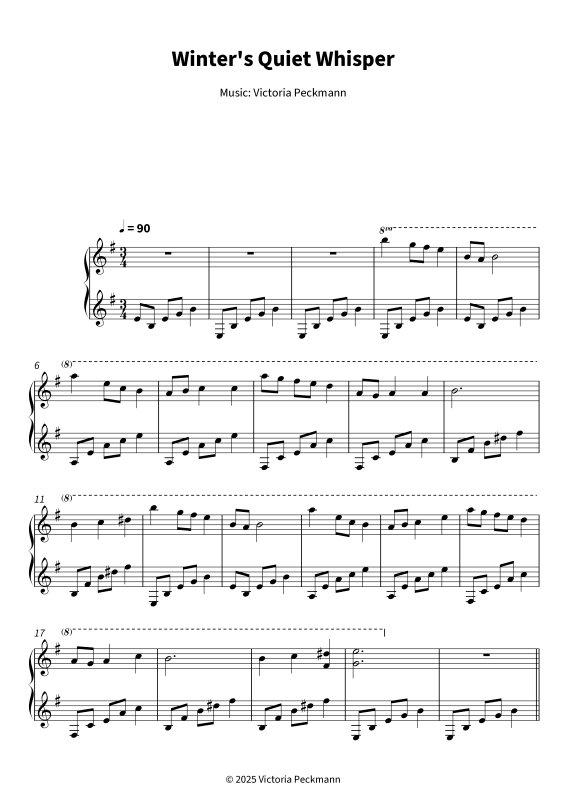 gallery: Winter´s Quiet Whisper, Victoria Peckmann, Klavier Solo