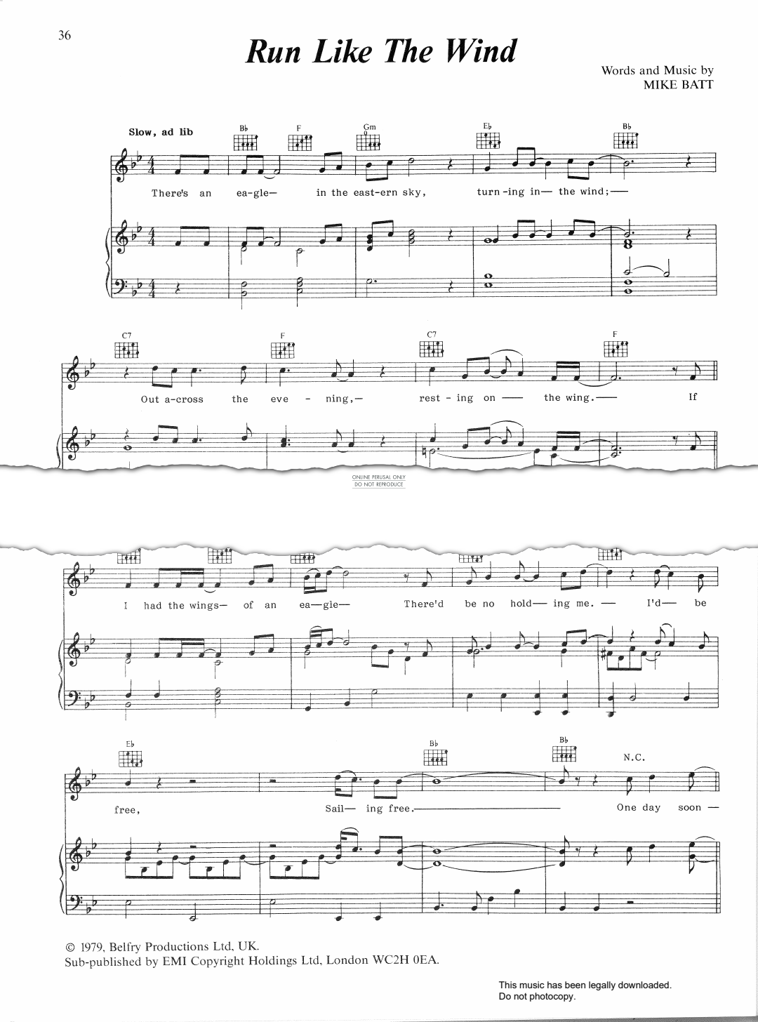 Product gallery: Page 1 of 1 Run Like The Wind, Mike Batt