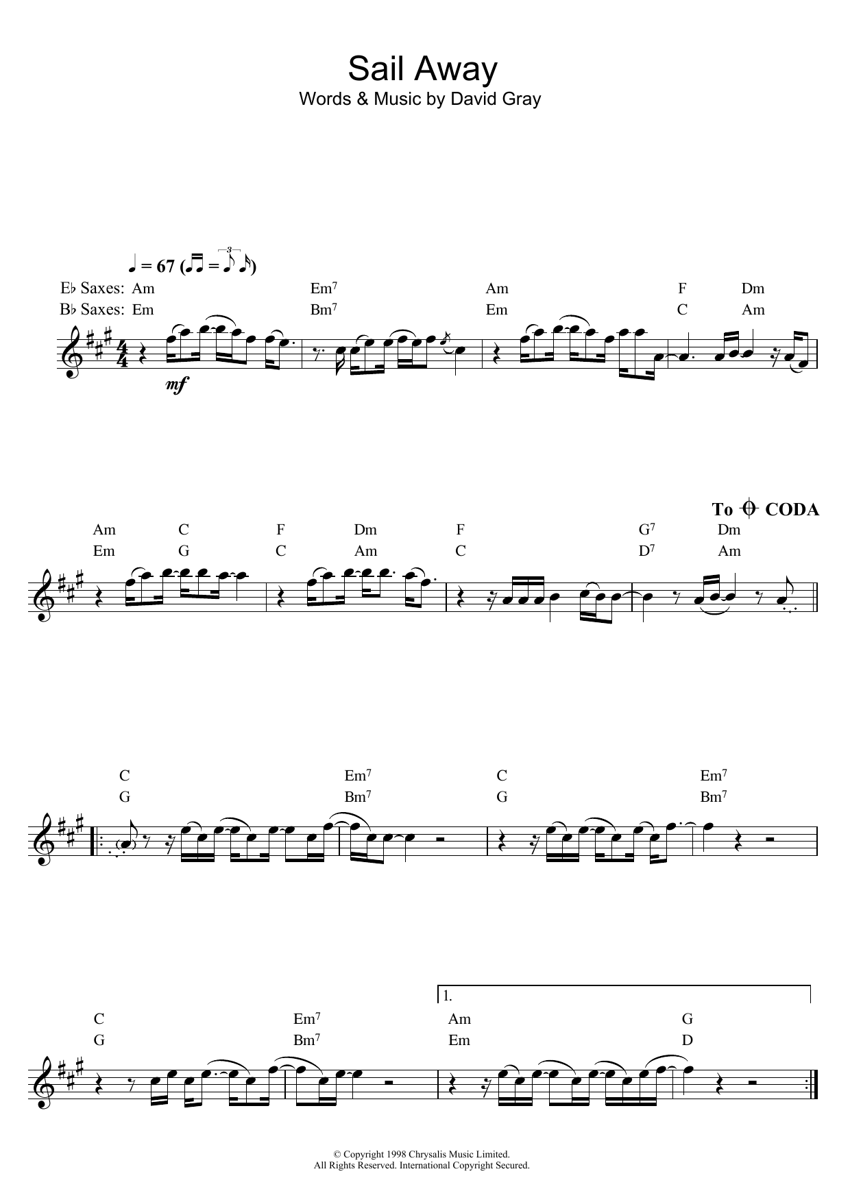 Product gallery: Page 1 of 1 Sail Away, David Gray