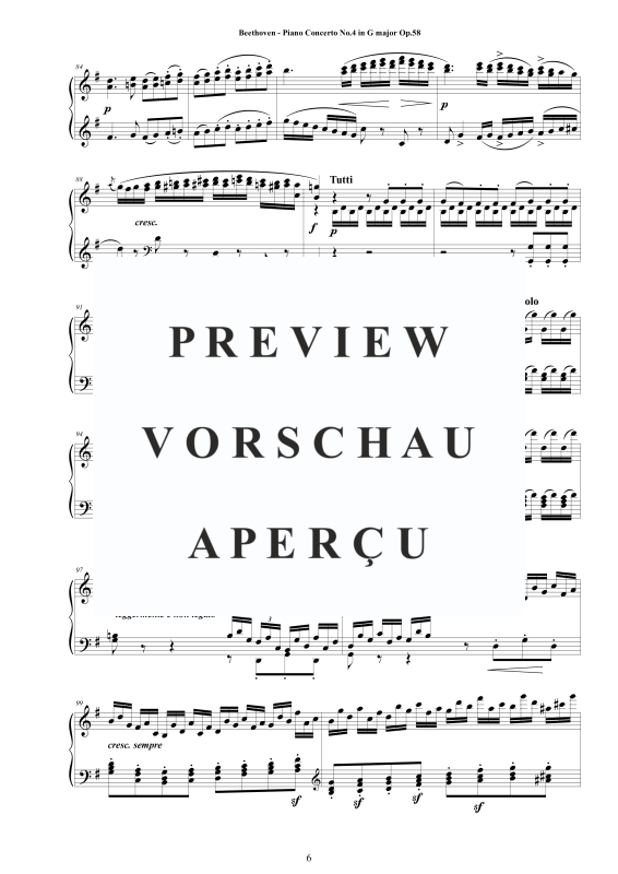 Produktgalerie: Seite 7 von 11 Piano Concerto No.4 in G major Op.58 - Piano Version, , Klavier Solo