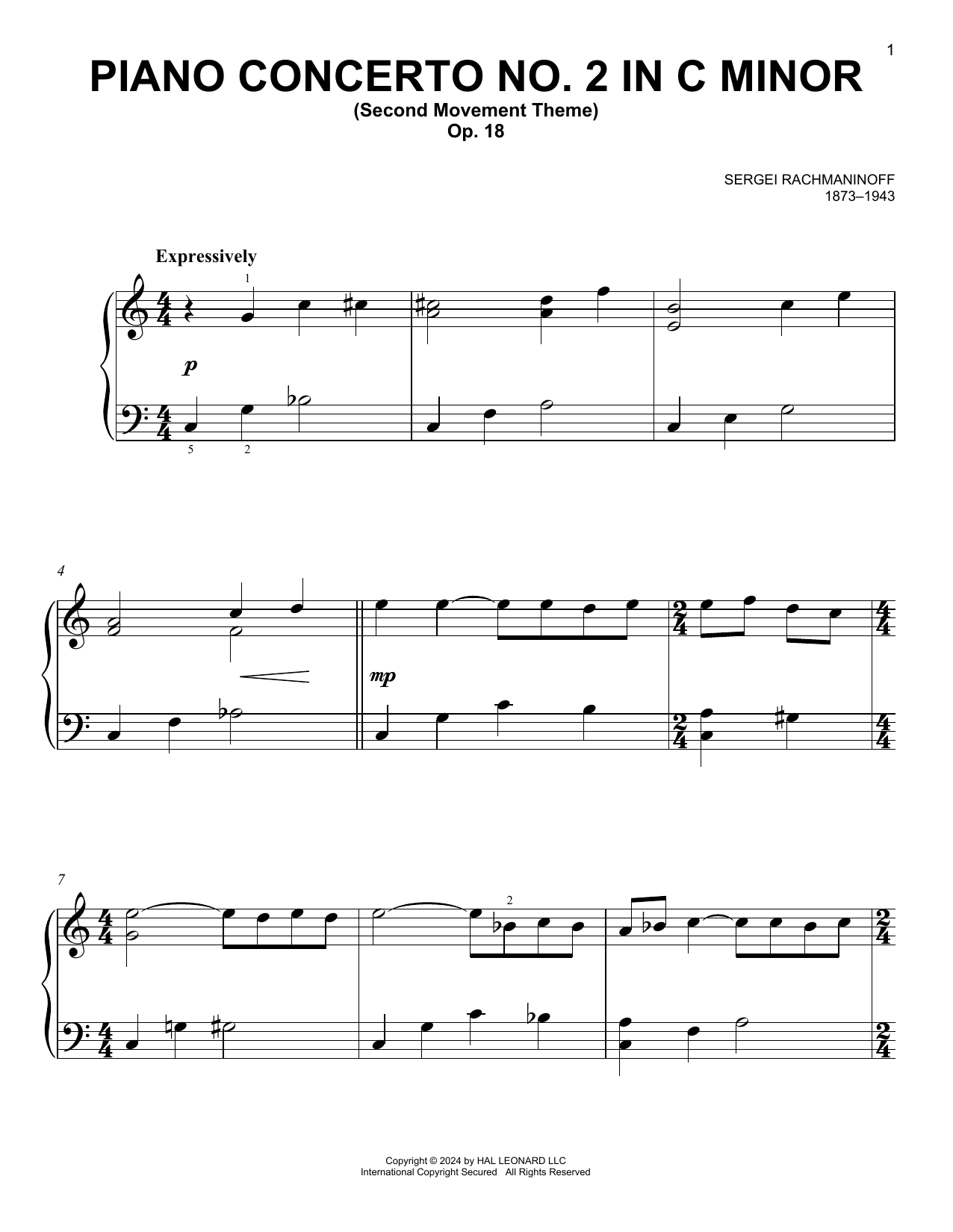 Product picture to: Piano Concerto No. 2 In C Minor, Op. 18