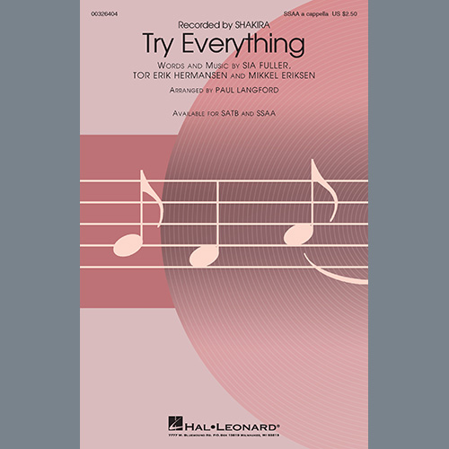 Produktbild zu: Try Everything (arr. Paul Langford)
