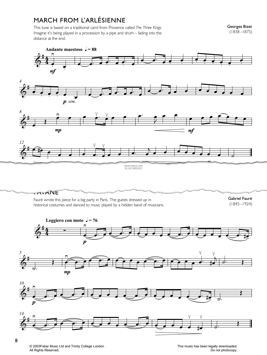 Produktgalerie: Seite 1 von 1 March from L'Arlsienne, Georges Bizet, Klavier, Violine