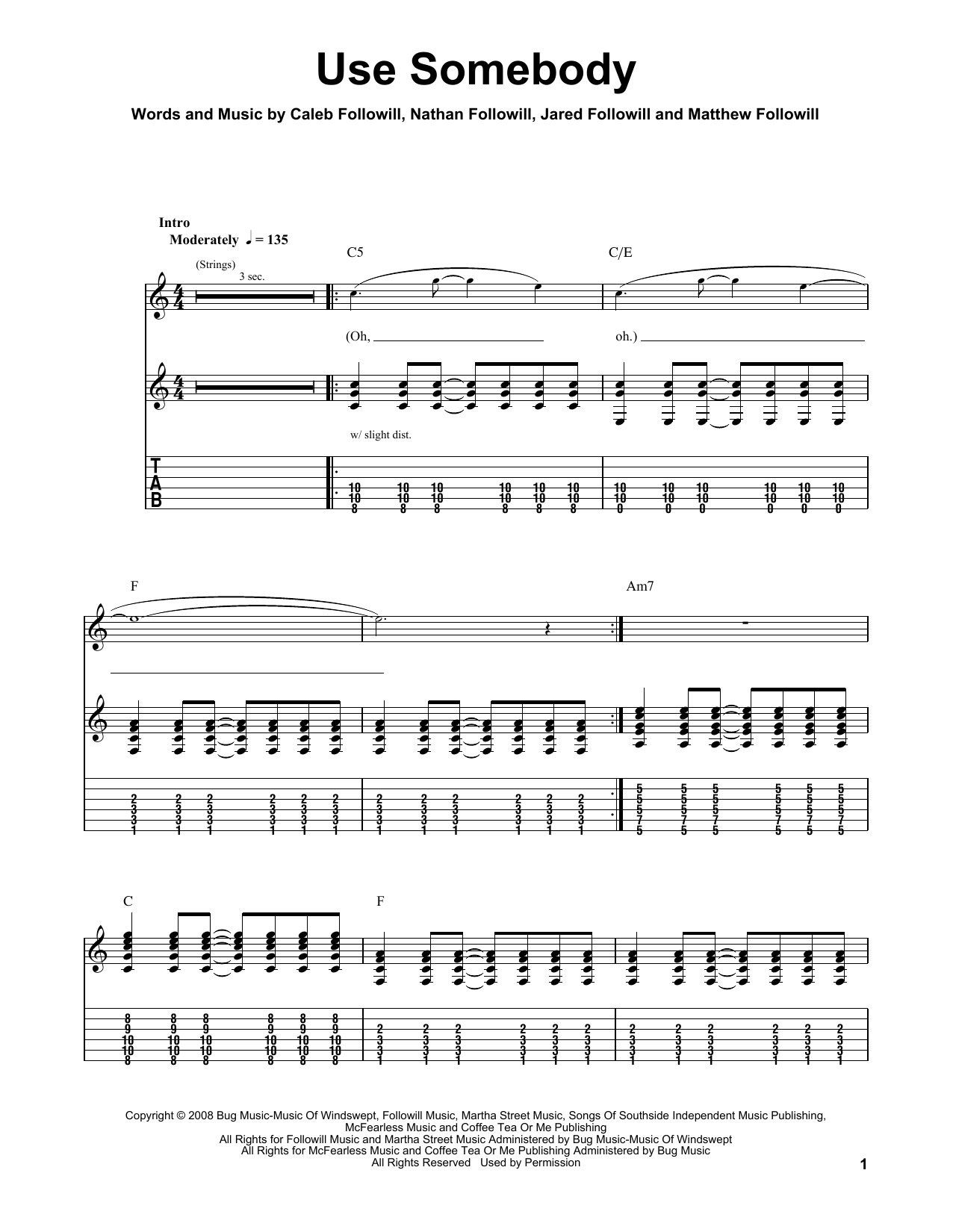 Product gallery: Page 1 of 1 Use Somebody, Kings Of Leon