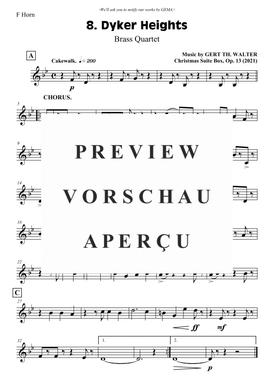 Produktgalerie: Seite 7 von 8 Dyker Heights, , (Blechbläserquartett)