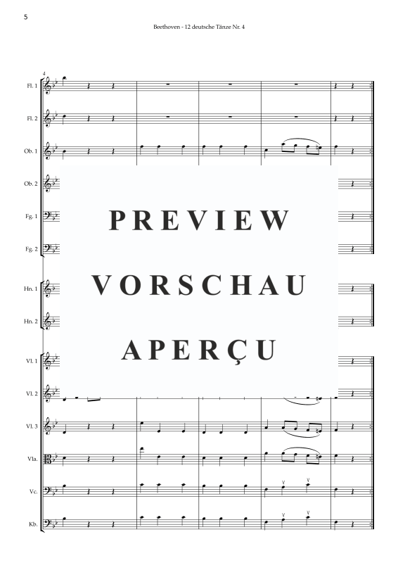 Produktgalerie: Seite 7 von 11 Deutscher Tanz Nr. 4, , Jugendkammerorchester