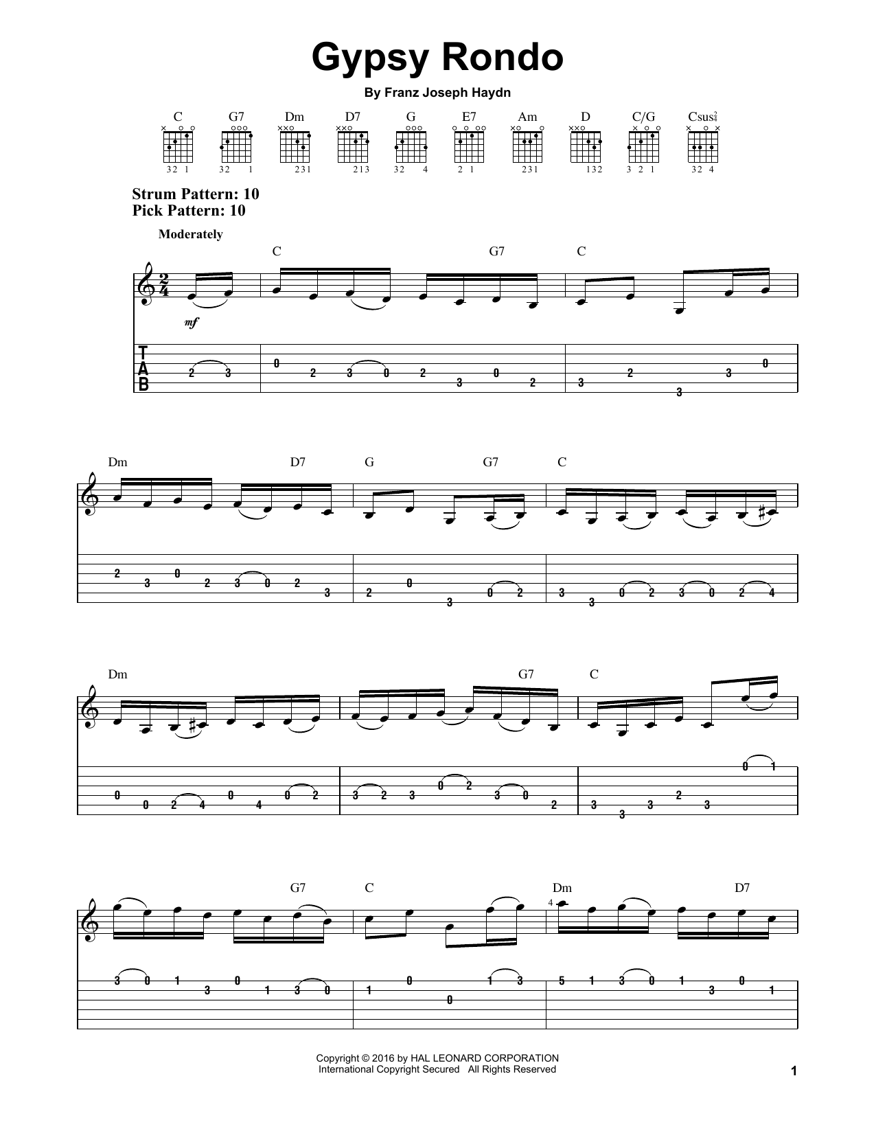 Product gallery: Page 1 of 1 Gypsy Rondo, Franz Joseph Haydn