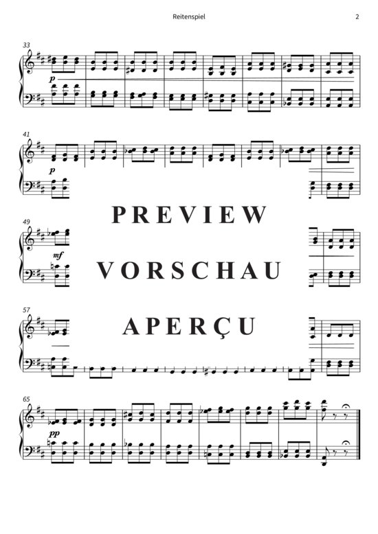 Produktgalerie: Seite 5 von 5 Reitenspiel - Nr. 3 aus Kinderalbum op. 39 , , Klavier Solo