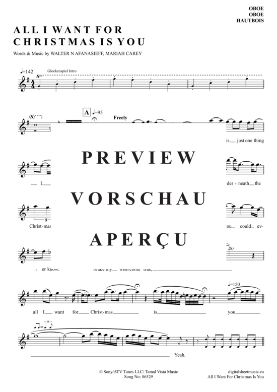 Produktgalerie: Seite 2 von 5 All I Want For Christmas Is You , Carey, Mariah, (Oboe)