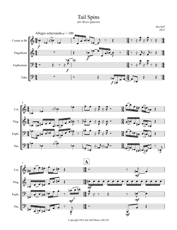 Produktgalerie: Seite 1 von 11 Tail Spins, , (Blechbläserquartett)