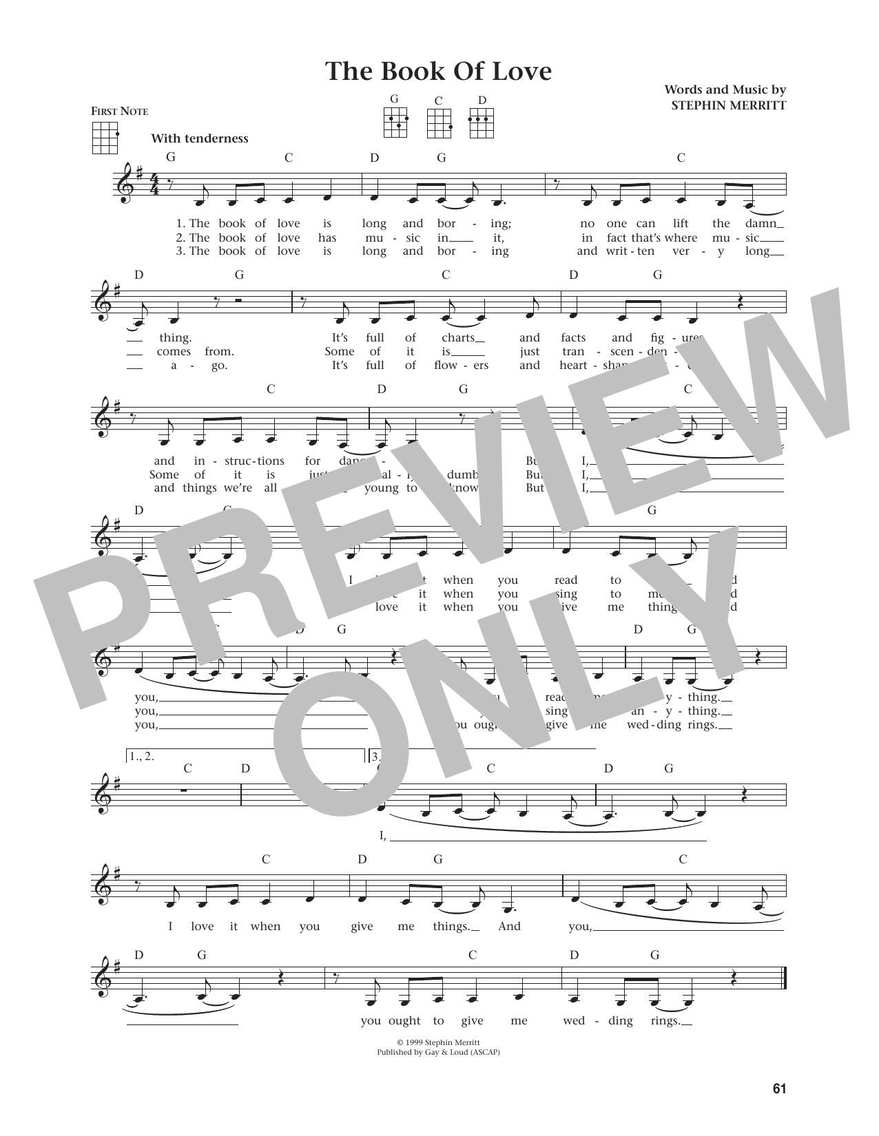Product gallery: Page 1 of 1 The Book Of Love (from The Daily Ukulele) (arr. Jim Beloff), The Magnetic Fields