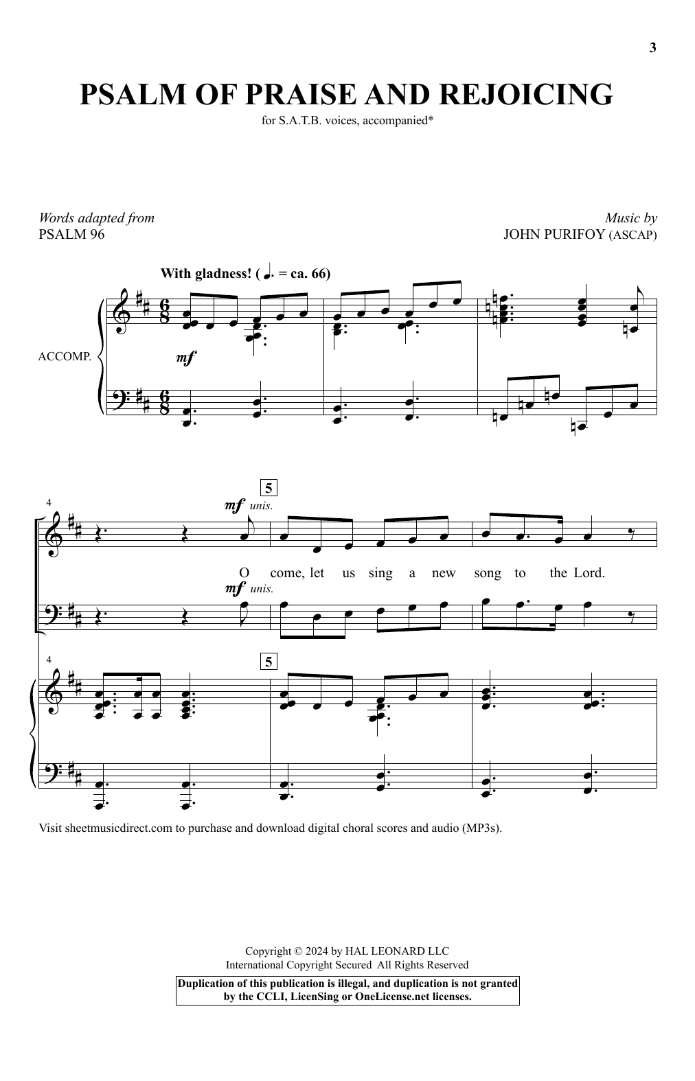 Produktbild zu: Psalm of Praise and Rejoicing