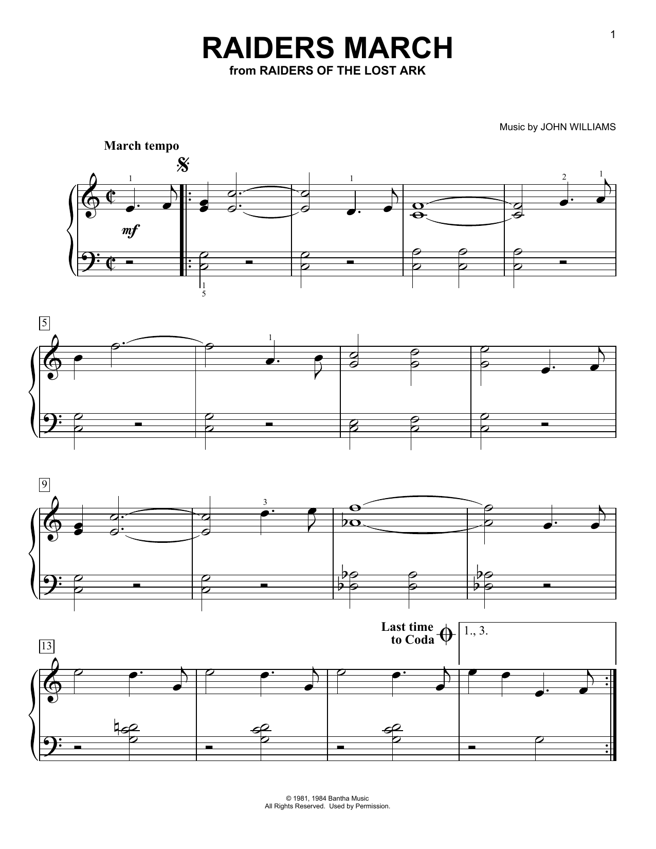 Produktbild zu: Raiders March (from Raiders of The Lost Ark)