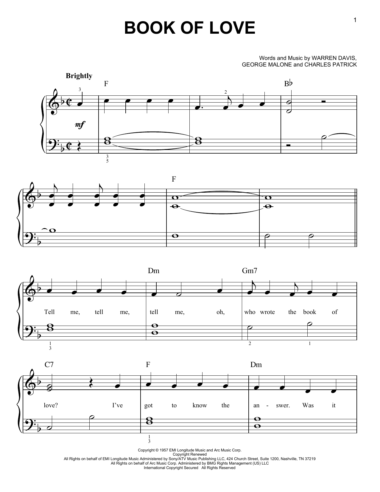 Produktgalerie: Seite 1 von 1 Book Of Love, The Monotones, Klavier