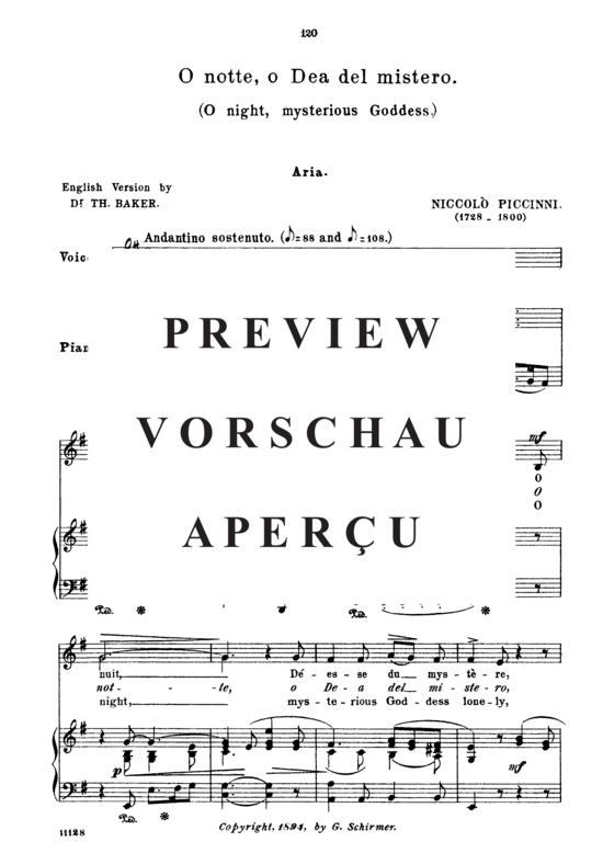 Product gallery: Page 2 of 8 O notte dea del mistero, Parisotti, Alessandro, Medium Voice and Piano