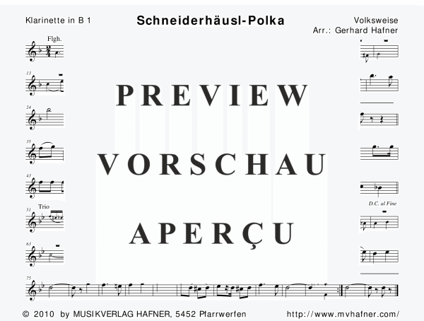 gallery: Schneiderhäusl-Polka, , (woodwind and brass)