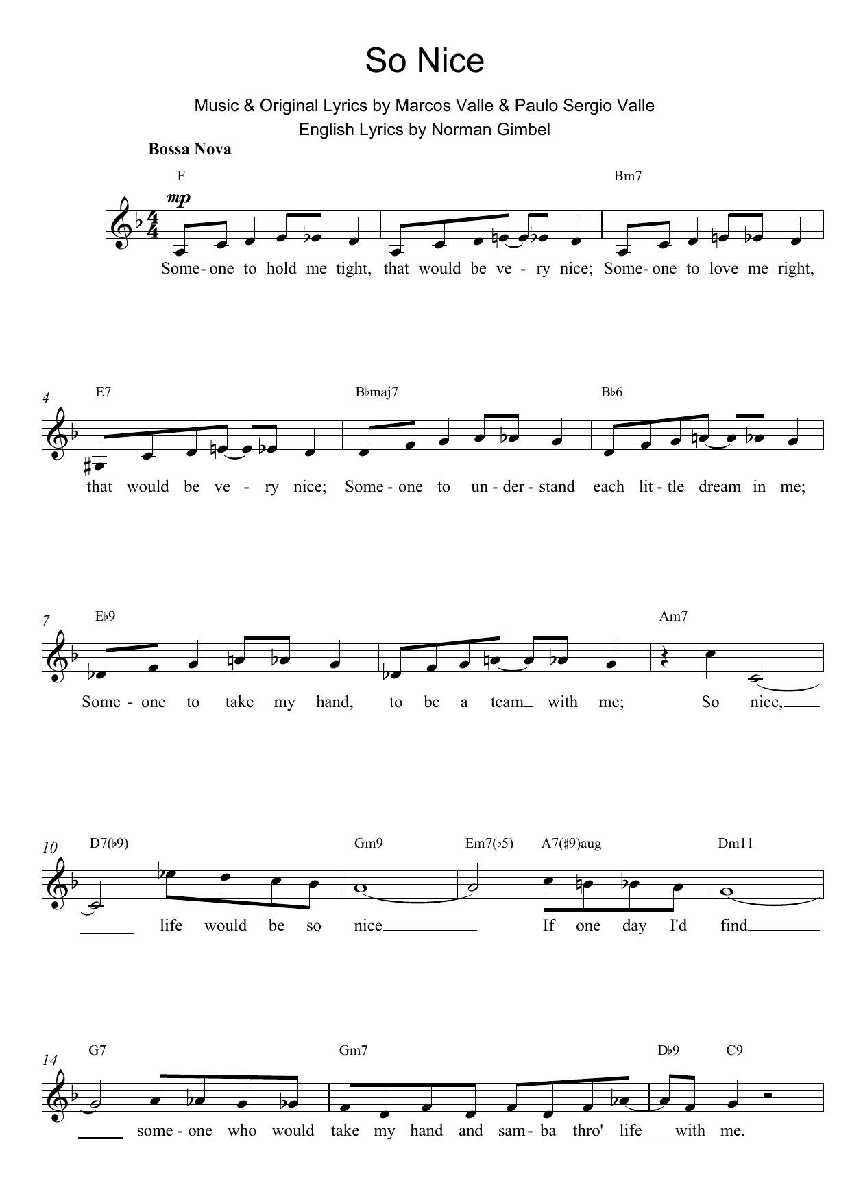Produktgalerie: Seite 1 von 1 So Nice, Paulo Sergio Valle, Melodieinstrument