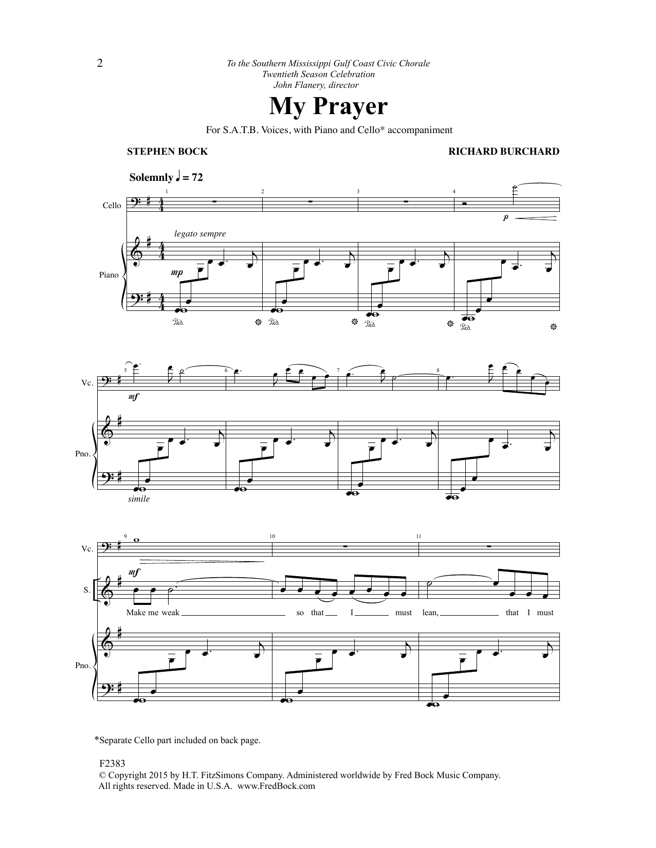 Product picture to:  My Prayer - Richard Burchard