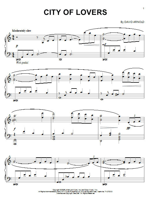 Product gallery: Page 1 of 1 City Of Lovers, David Arnold