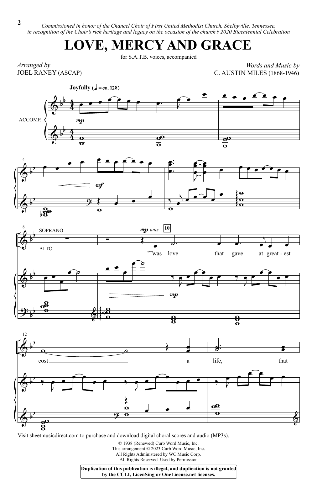 Produktgalerie: Seite 1 von 1 Love, Mercy and Grace (arr. Joel Raney), C. Austin Miles, Chor