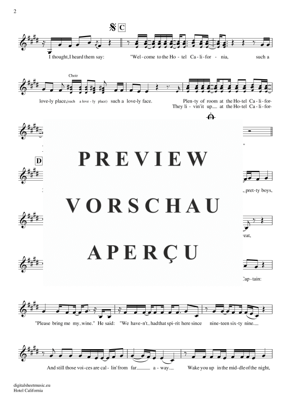 Produktgalerie: Seite 3 von 5 Hotel California, Eagles, The, Trompete in B