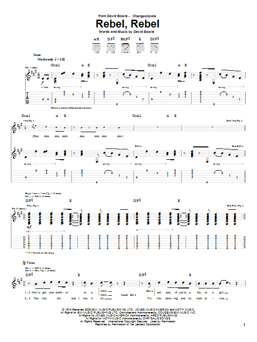 Product picture to:  Rebel, Rebel - David Bowie