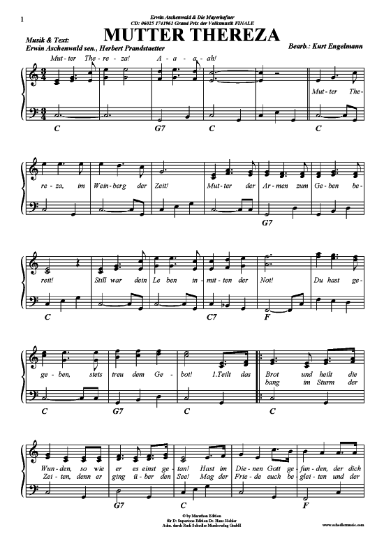 Produktbild zu: Mutter Thereza Mayerhofner