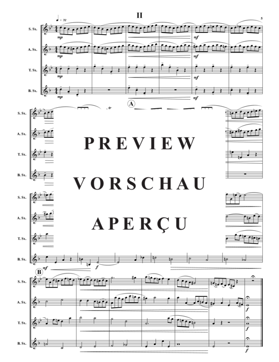 Product gallery: Page 6 of 21 Concerto Grosso Op. 3, Nr. 3 , , (Saxophone quartet SATB)