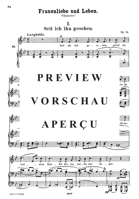 gallery: Seit ich ihn gesehen, Op.42 No.1 , , (Gesang hoch + Klavier)