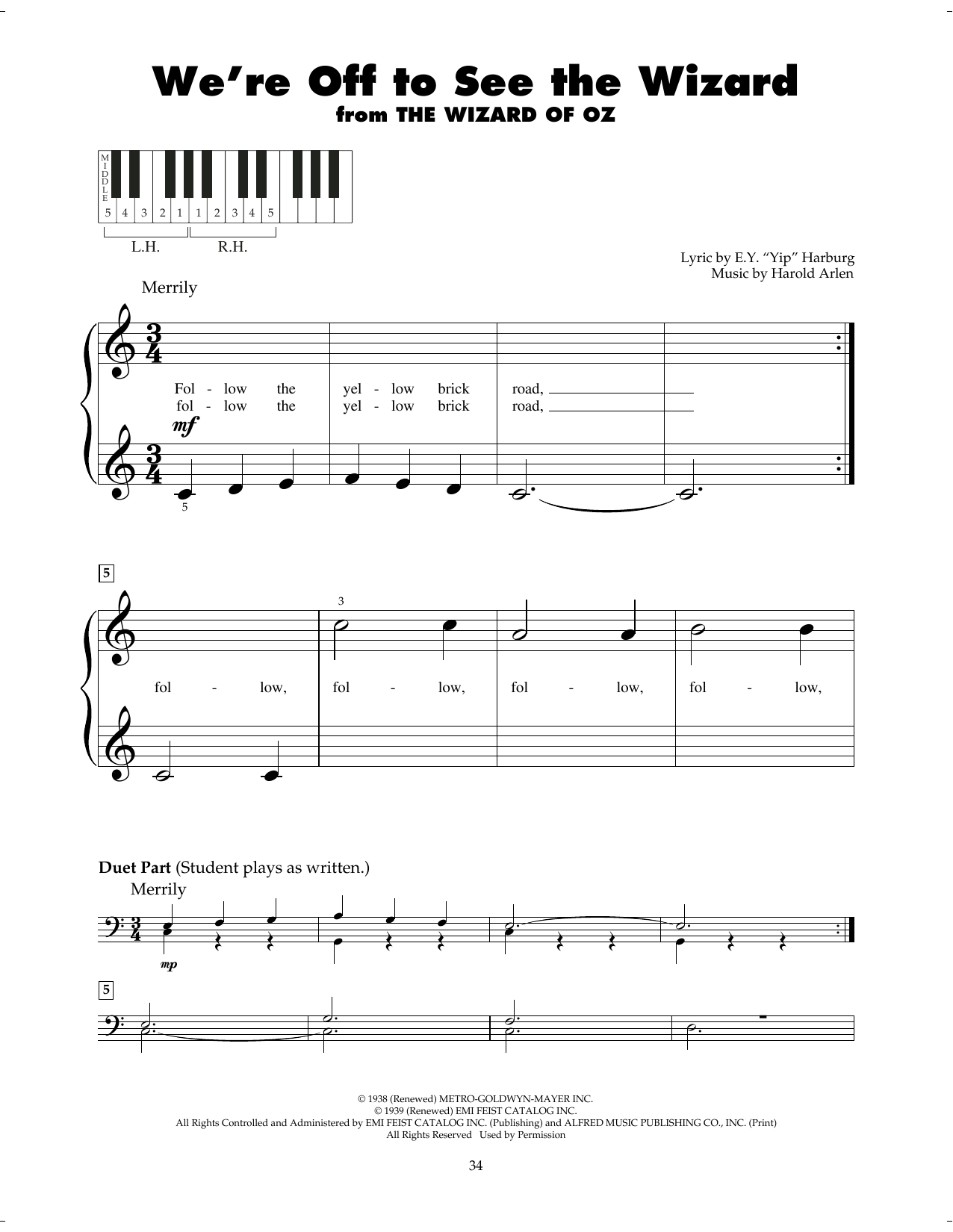 Product picture to:  We're Off To See The Wizard (from The Wizard Of Oz) - Harold Arlen