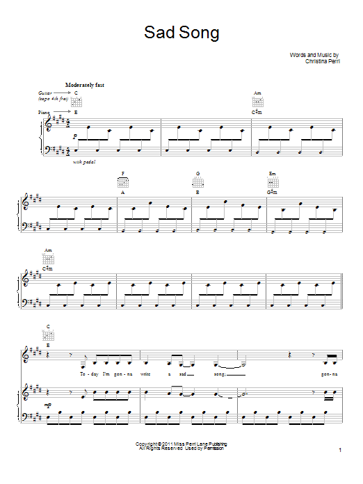 Produktbild zu: Sad Song