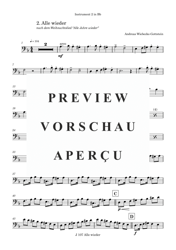 gallery: Kleznacht, , 2nd Part In Bb For Quartet