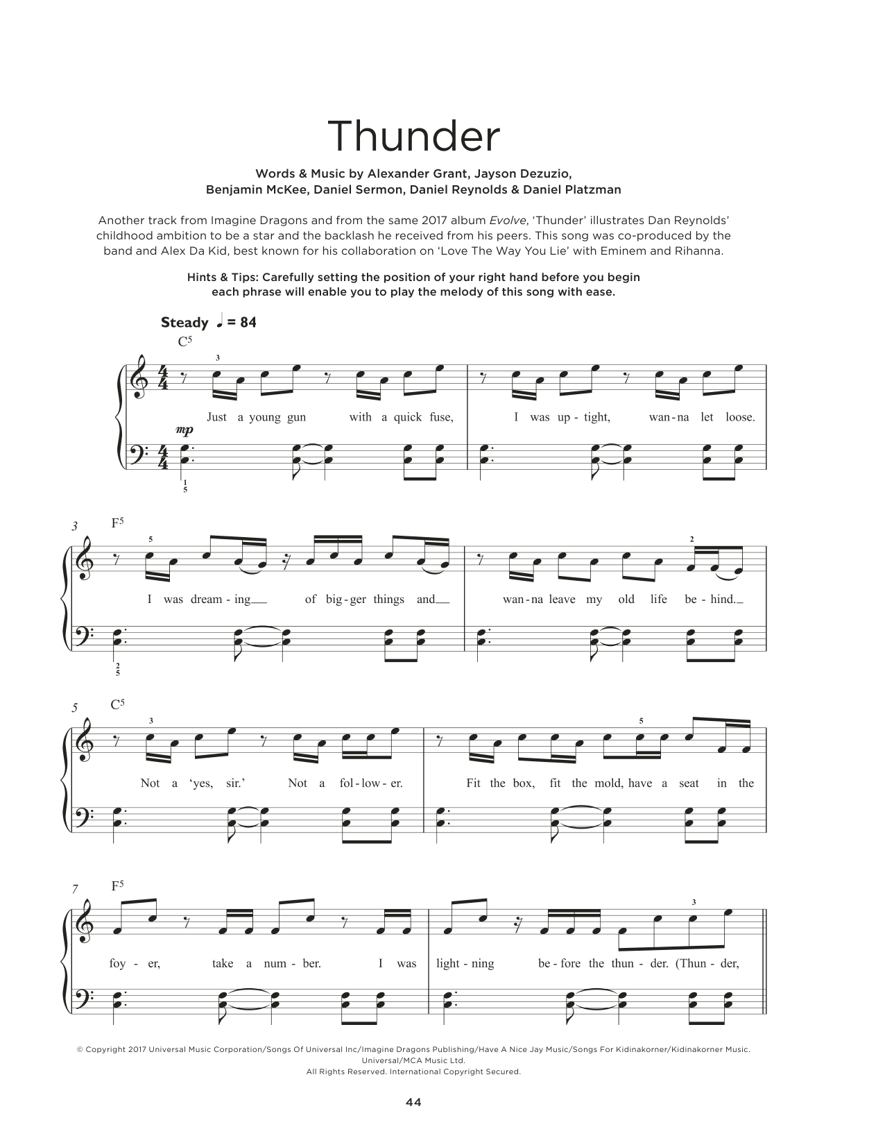 Produktbild zu:  Thunder - Imagine Dragons